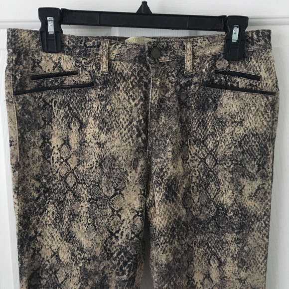 Zara Snakeskin Python Print Jeans / Size 6 - Picture 2 of 8